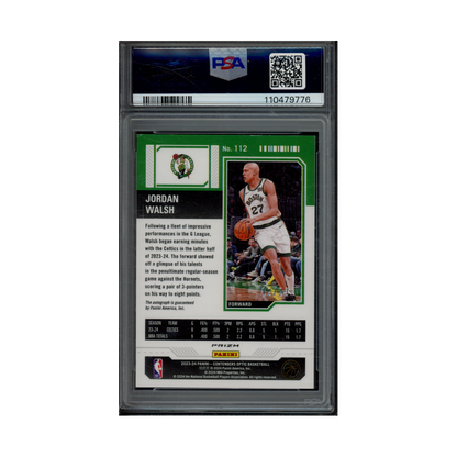 Jordan Walsh 2023 Panini Contenders Basketball Rookie Ticket Auto Cracked Ice /23 PSA 7/10