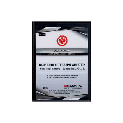 Can Uzun 2025 Topps Chrome Bundesliga Rookie Auto Yellow Refractor /75