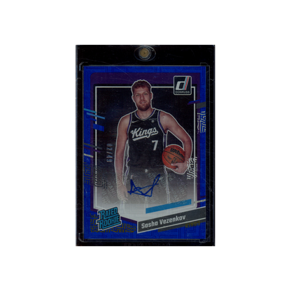 Sasha Vezenkov 2023-24 Panini Donruss Basketball Rated Rookie Auto Blue /49