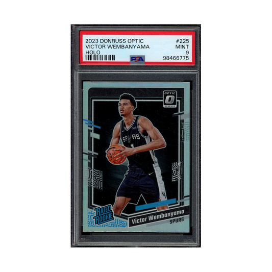 Victor Wembanyama 2023 Panini Donruss Optic Basketball Rated Rookie Holo PSA 9