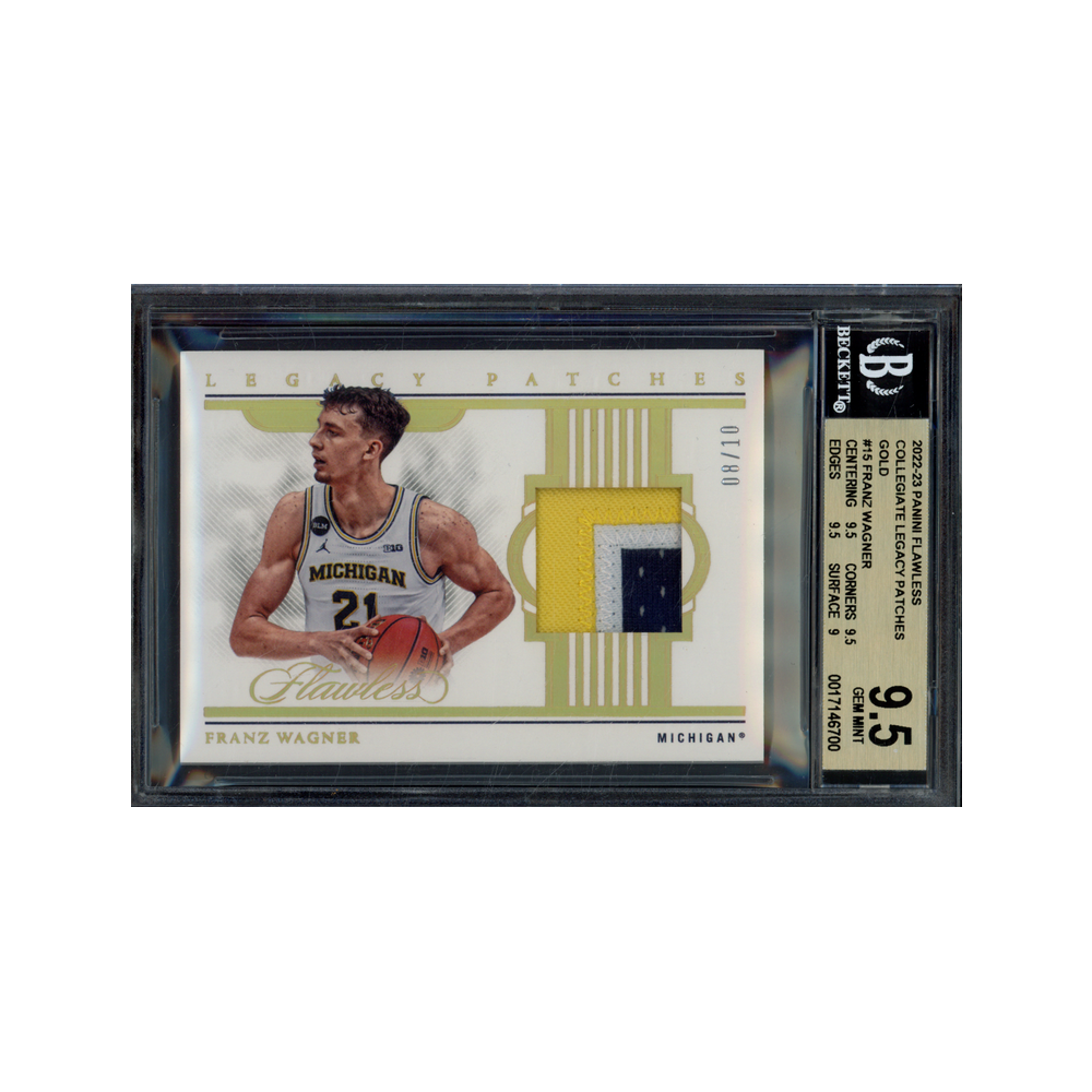 Franz Wagner 2022-23 Panini Flawless Collegiate Legacy Patches Gold /10 BGS 9.5