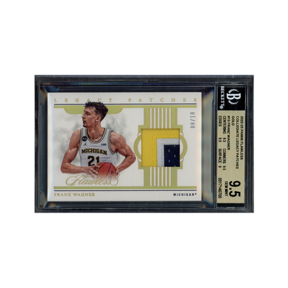 Franz Wagner 2022-23 Panini Flawless Collegiate Legacy Patches Gold /10 BGS 9.5
