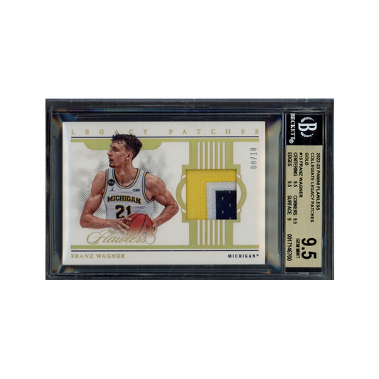 Franz Wagner 2022-23 Panini Flawless Collegiate Legacy Patches Gold /10 BGS 9.5