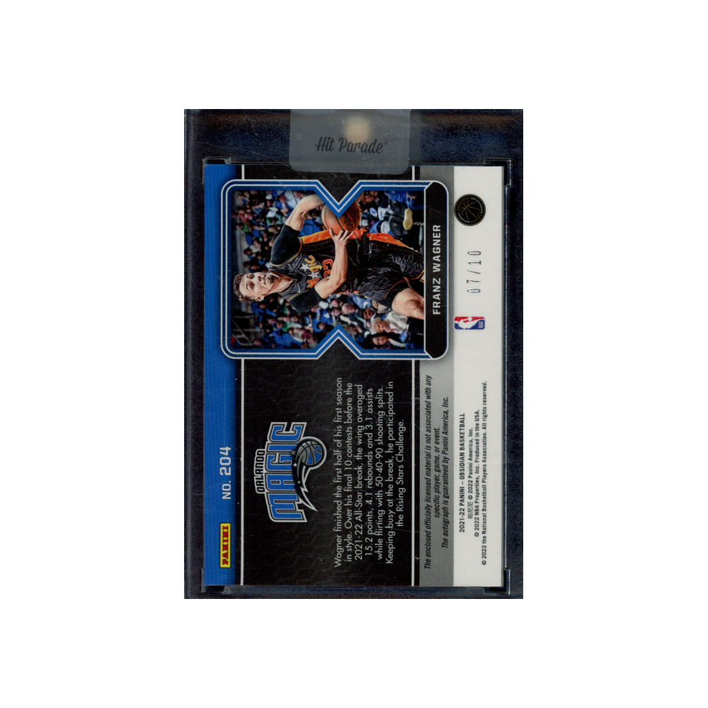 Franz Wagner 2021-22 Panini Obsidian Basketball RPA Gold /10
