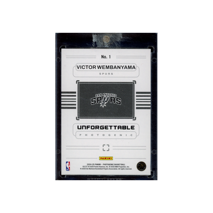 Victor Wembanyama 2024-25 Panini Photogenic Basketball Unforgettable Wedges /49