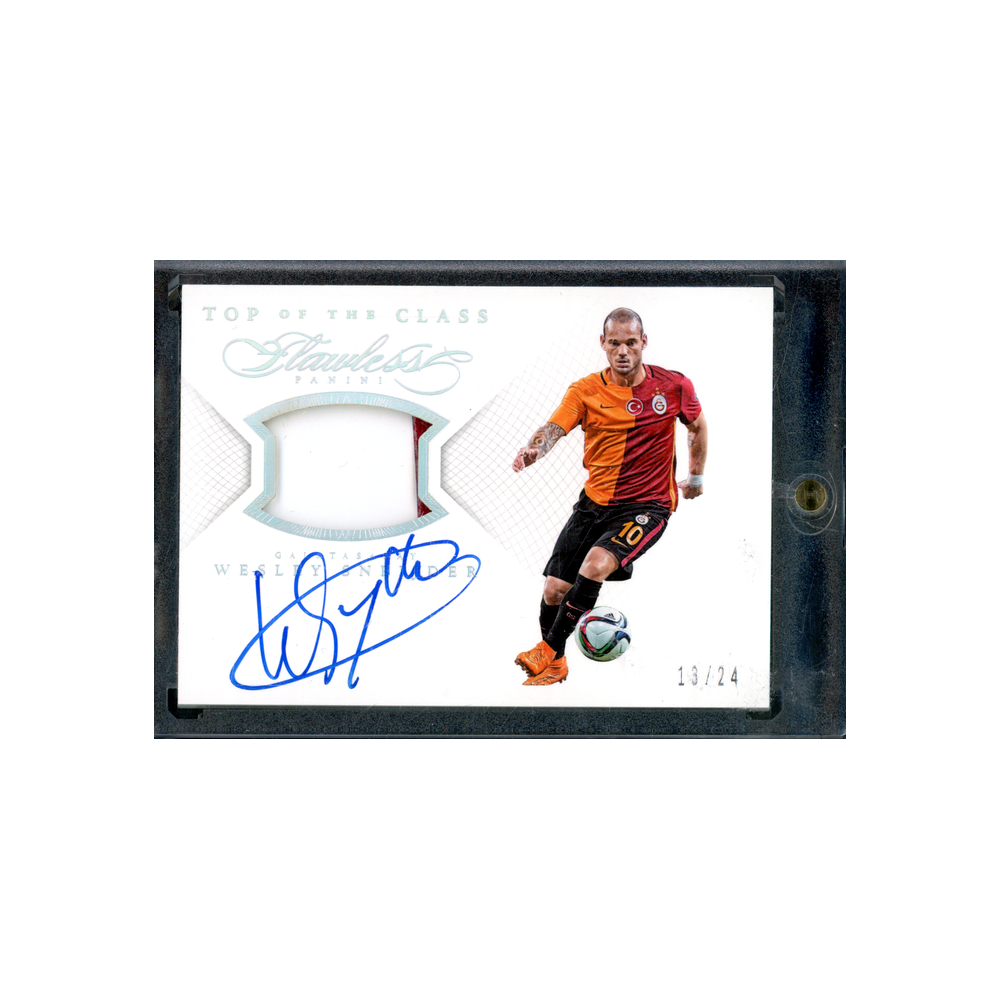 Wesley Sneidjer 2015-16 Panini Flawless Soccer Top of the Class Patch Auto /24