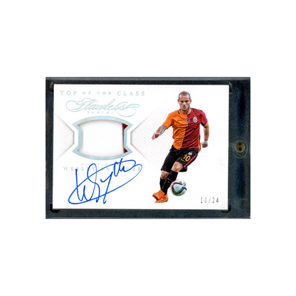 Wesley Sneidjer 2015-16 Panini Flawless Soccer Top of the Class Patch Auto /24