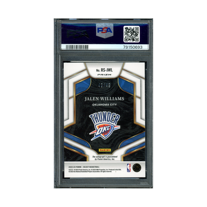 Jalen Williams 2022 Panini Select Rookie Auto Blue /49 PSA 10