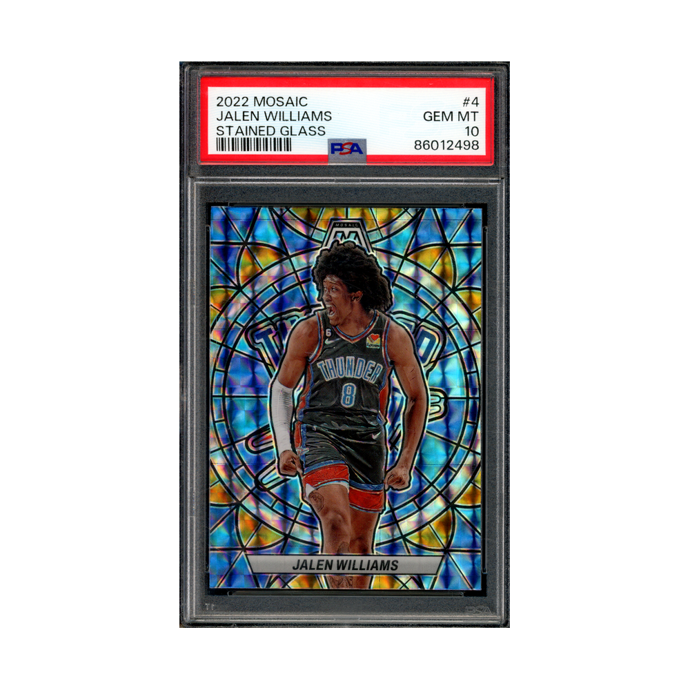 Jalen Williams 2022 Panini Mosaic Basketball Stained Glass PSA 10