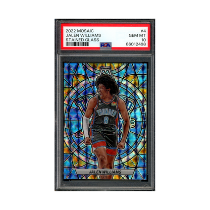 Jalen Williams 2022 Panini Mosaic Basketball Stained Glass PSA 10