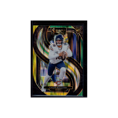 Caleb Williams 2024 Panini Select Football Yellow Green Shock
