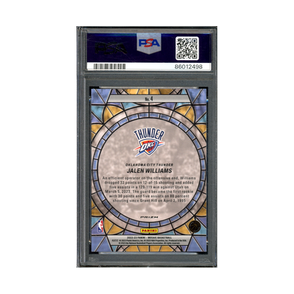 Jalen Williams 2022 Panini Mosaic Basketball Stained Glass PSA 10