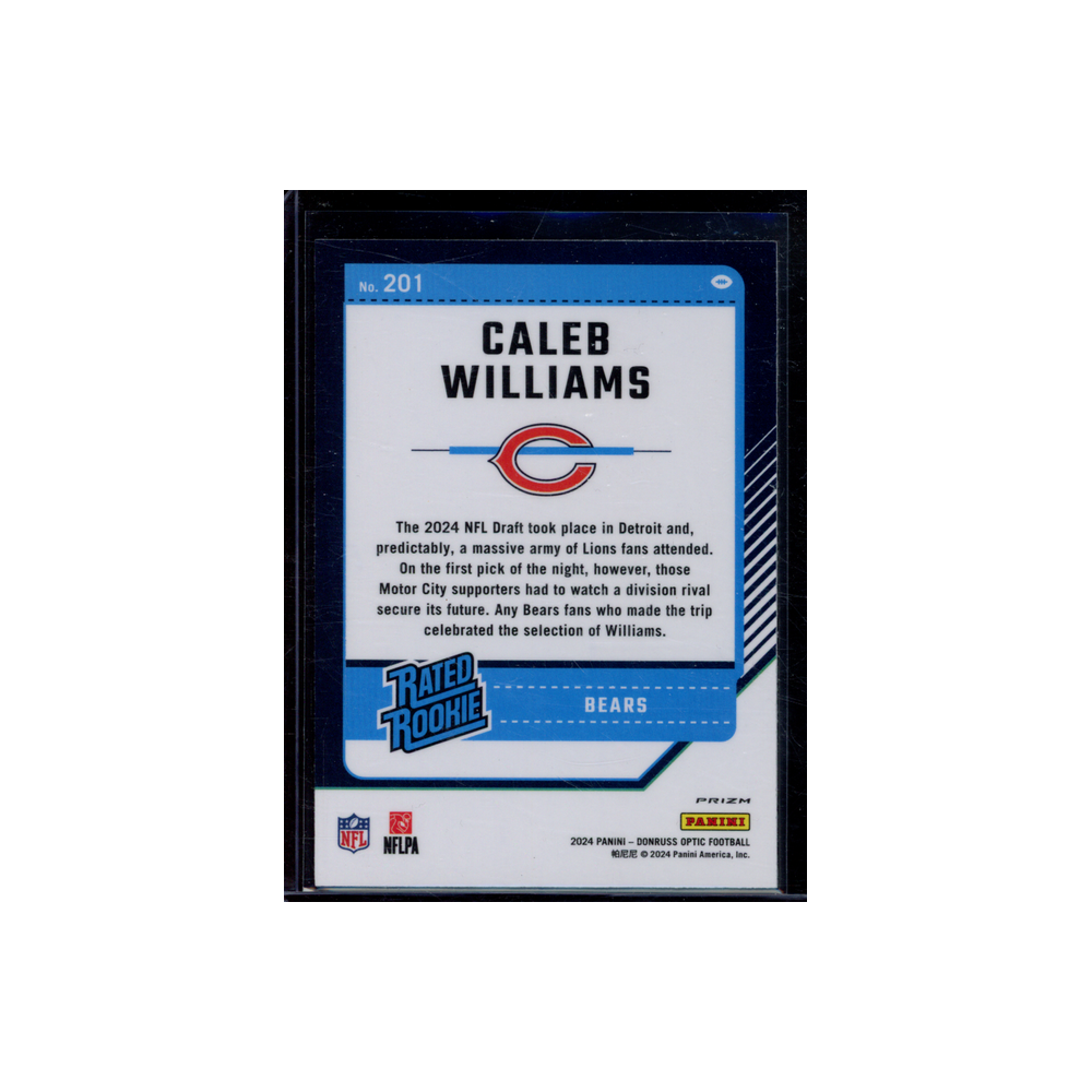 Caleb Williams 2024 Panini Donruss Optic Football Rated Rookie Holo