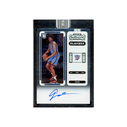 Jalen Williams 2022-23 Panini Contenders Basketball Rookie Ticket Auto White Box 1/1