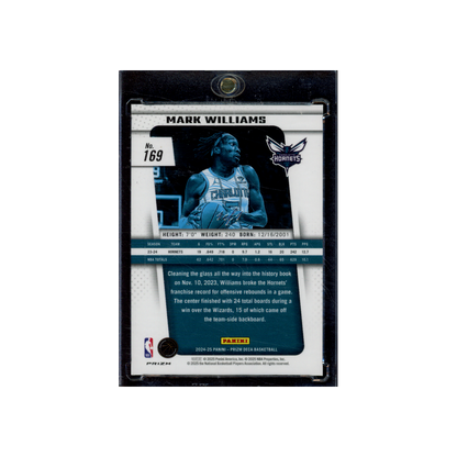 Mark Williams 2024-25 Panini Prizm Deca Basketball Black Prizm 1/1