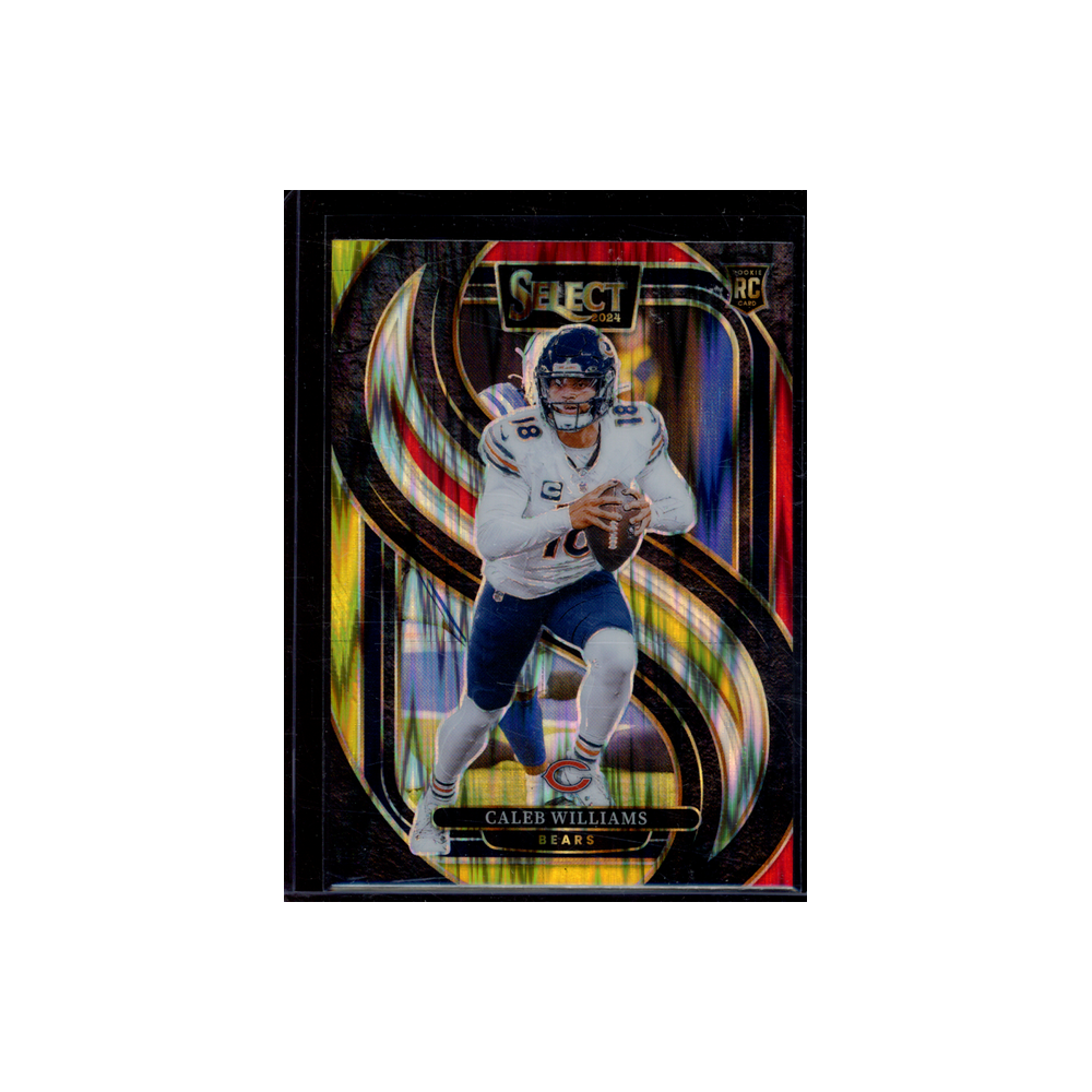 Caleb Williams 2024 Panini Select Football Red Yellow Shock Rookie
