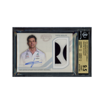 Toto Wolff 2021 Topps Dynasty Formula 1 Patch Auto /10 BGS 9.5