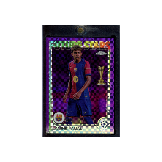 Lamine Yamal 2025 Topps Chrome Future Stars Purple Geometric Refractor /3