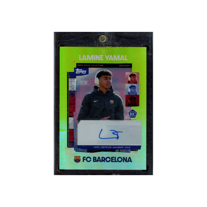 Lamine Yamal 2024 Topps Focus Rookie Auto Yellow /150