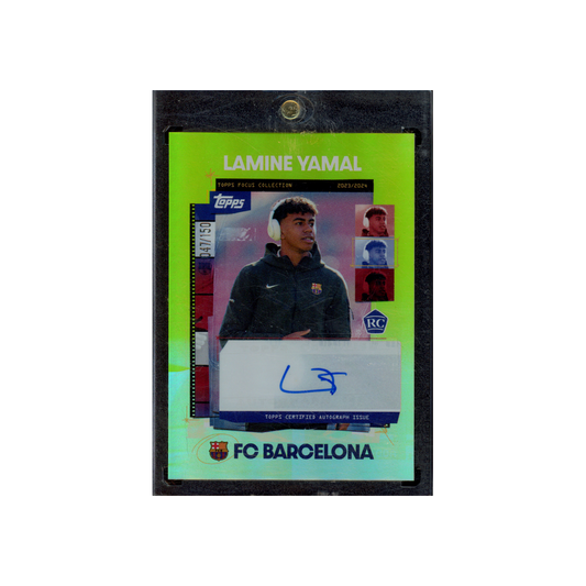 Lamine Yamal 2024 Topps Focus Rookie Auto Yellow /150