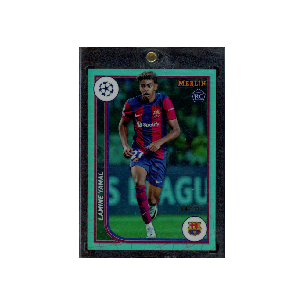 Lamine Yamal 2024 Topps Merlin Rookie Aqua /199