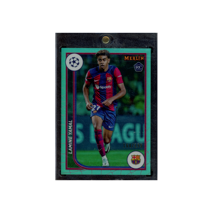Lamine Yamal 2024 Topps Merlin Rookie Aqua /199