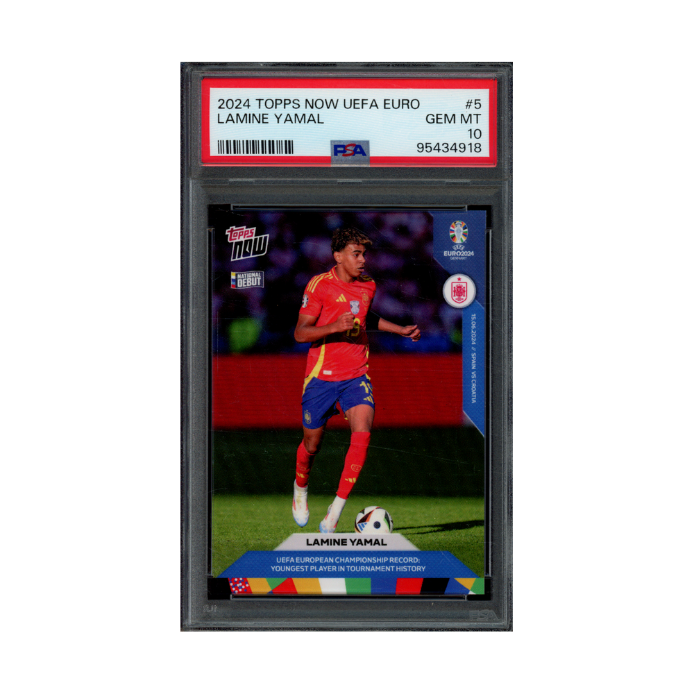 Lamine Yamal 2024 Topps Now Uefa Euro National Debut PSA 10