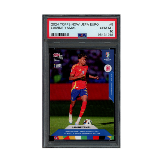 Lamine Yamal 2024 Topps Now Uefa Euro National Debut PSA 10