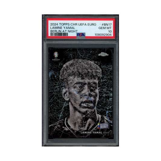Lamine Yamal 2024 Topps Chrome Uefa Euro Berlin At Night Rookie PSA 10