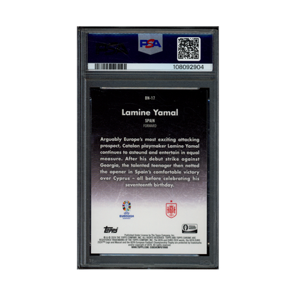 Lamine Yamal 2024 Topps Chrome Uefa Euro Berlin At Night Rookie PSA 10
