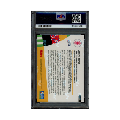 Lamine Yamal 2024 Topps Now Uefa Euro National Debut PSA 10