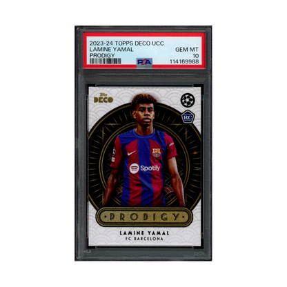 Lamine Yamal 2023-24 Topps Deco UCC Prodigy Rookie PSA 10