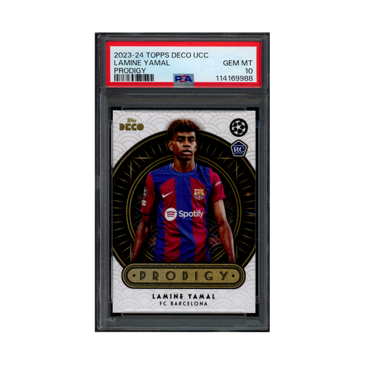 Lamine Yamal 2023-24 Topps Deco UCC Prodigy Rookie PSA 10