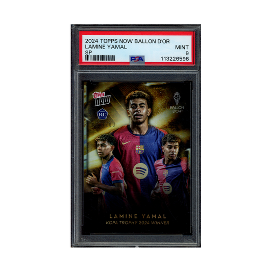Lamine Yamal 2024 Topps Now Ballon D'Or SP Rookie /100 PSA 9