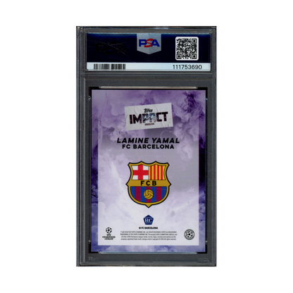 Lamine Yamal 2023-24 Topps Impact UCC Purple Rookie /49 PSA 10