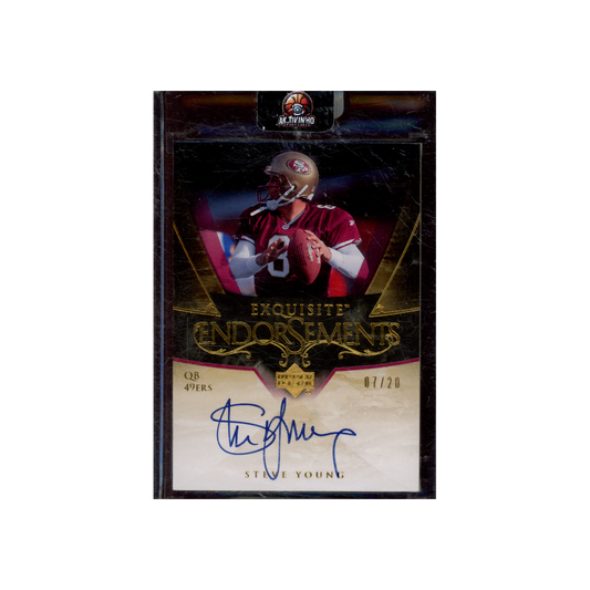 Steve Young 2007 Upper Deck NFL Exquisite Endorsements Auto /20