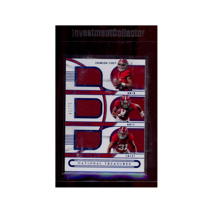 Young / Gibbs / Anderson Jr. 2023 Panini National Treasures Collegiate Football Patch /75