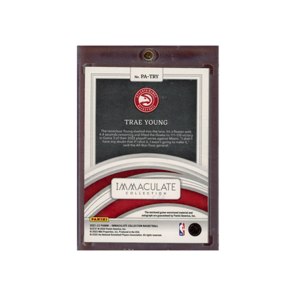 Trae Young 2021-22 Panini Immaculate Collection Basketball Patch Auto /49