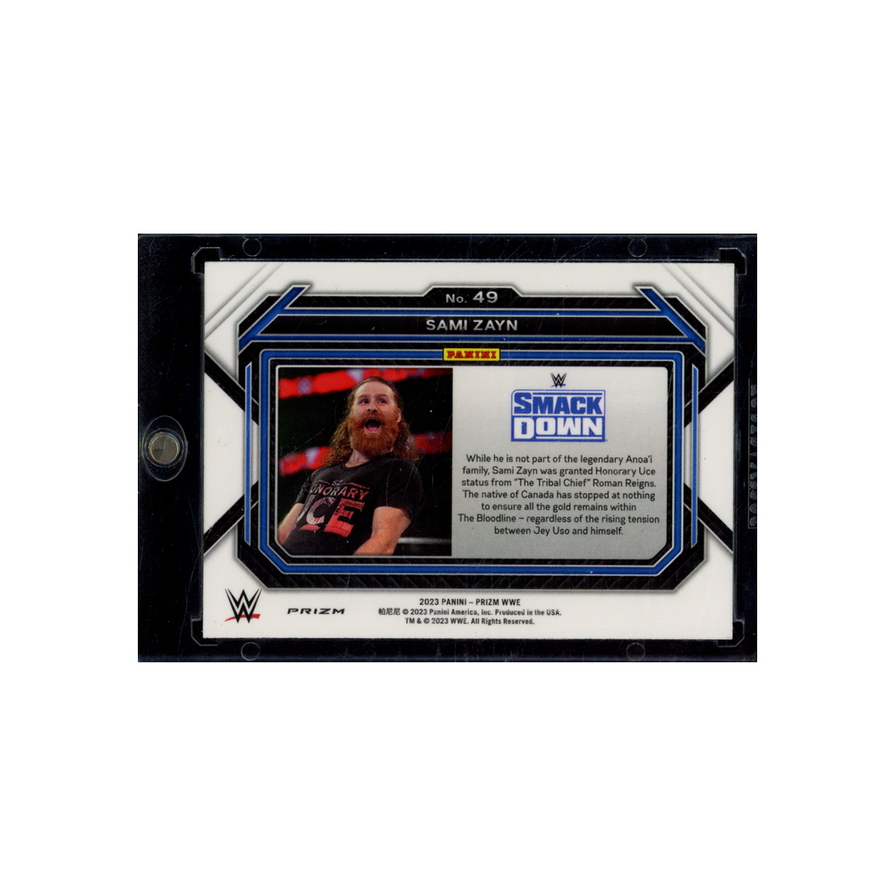 Sami Zayn 2023 Panini Prizm WWE White Sparkle Prizm