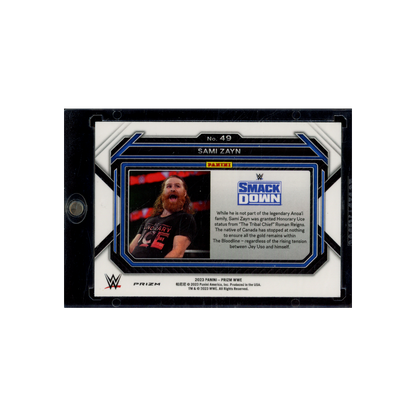 Sami Zayn 2023 Panini Prizm WWE White Sparkle Prizm