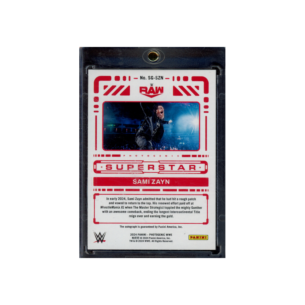 Sami Zayn 2024 Panini Photogenic WWE Superstar Auto Maze /25