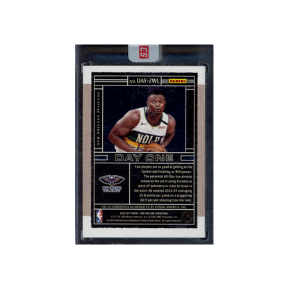 Zion Williamson 2023-24 Panini One and One Basketball Day One Auto Green /5