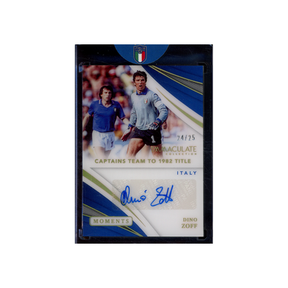 Dino Zoff 2021 Panini Immaculate Collection Soccer Moments Auto /25